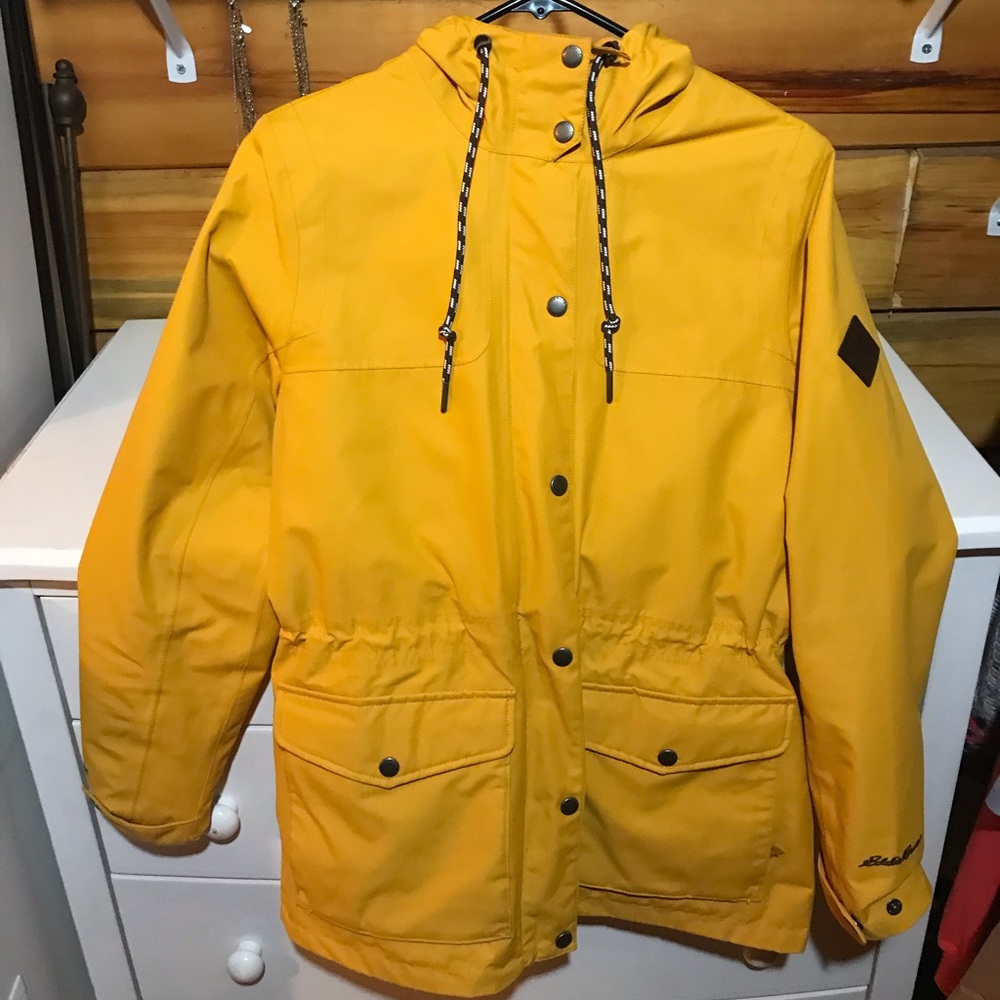 Eddie Bauer Yellow rain jacket